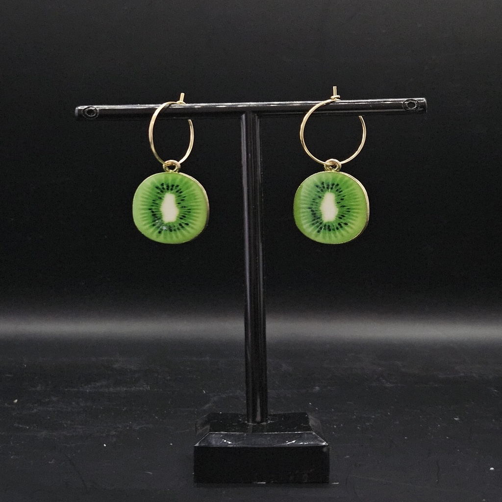 Kiwi Delight Hoop Earrings | Fruit Earrings |  Women's Earrings