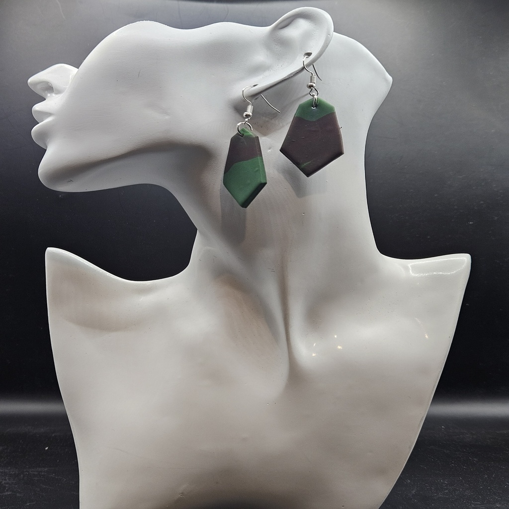 AuroraWhirl
 |  Polymer Clay | Handmade | Women's Earrings