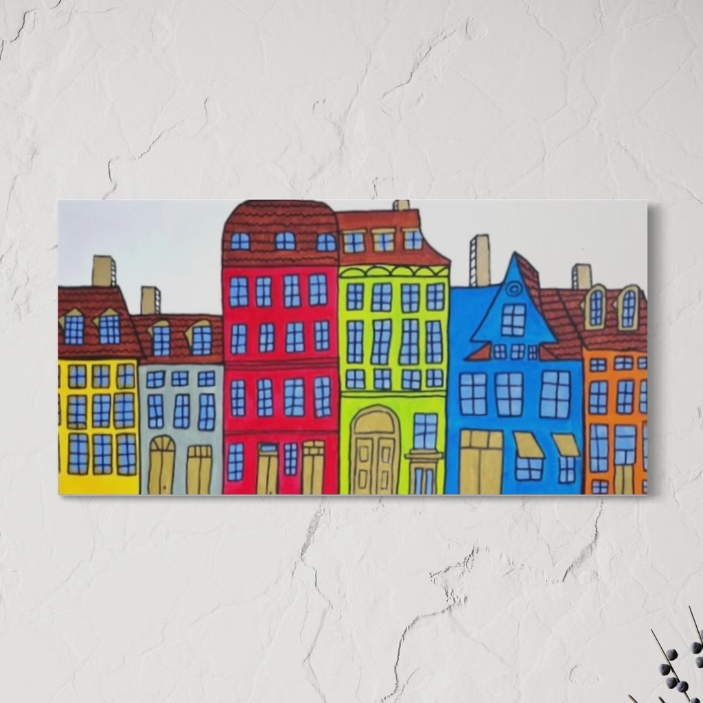 Faded Avenues of Yesterday’s Laughter | 35 cm x 70 cm x 2 cm | Original Art on Stretched Canvas