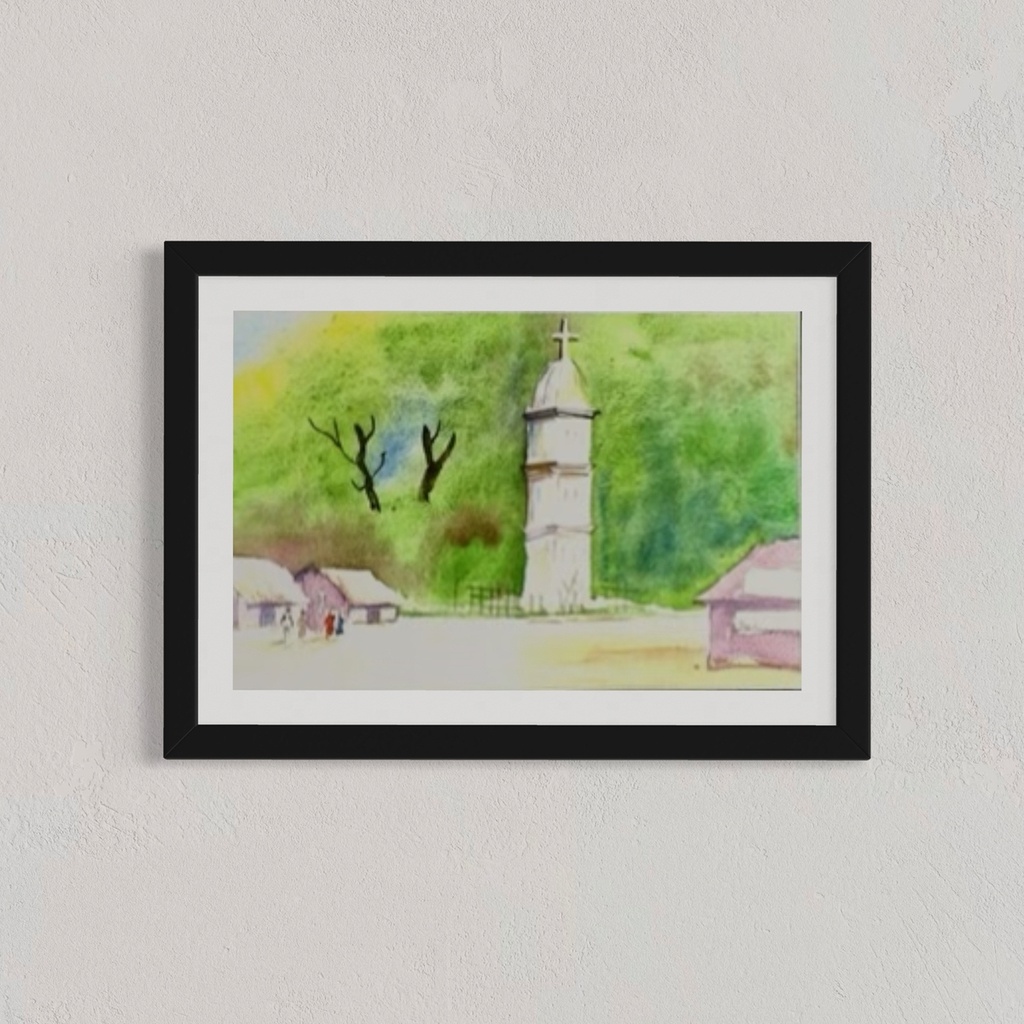 Whispers of Faith in the Breeze | 30 cm x 20 cm x 0.1 cm | Original Art on Watercolor Paper