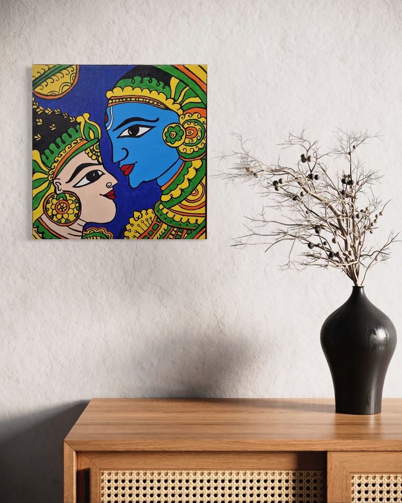 First Glimpse at Swayamvaram | 40 cm x 40 cm x 2 cm | Original Art on Stretched Canvas