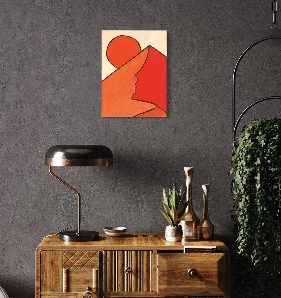 Embrace of the Bohemian Sun | 40 cm x 30 cm x 2 cm | Original Art on Stretched Canvas