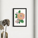 Peppy Petals - Dahlia - A4 Size WallPoster  | 29.7 cm x 21 cm x 0.1 cm | Print on High Quality 300GSM Paper