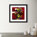 Burning Colors of Life | 20 cm x 20 cm x 0.1 cm | Original Art on Rolled Canvas