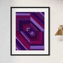 Violet Vortex: A Spiral of Depth | 60 cm x 45 cm x 0.1 cm | Original Art on Rolled Canvas