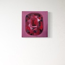 Royal Ruby Radiance | 20 cm x 20 cm x 3 cm | Original Art on Stretched Canvas